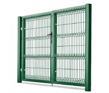 Ворота розпашні з ППЛ покриттям 2,4х4 м зелені