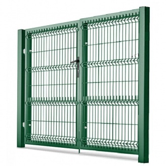 Ворота распашные с ППЛ покрытием 2,4х6 м зеленые
