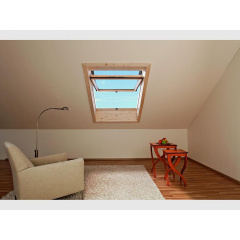 Мансардное окно Roto Designo R75 H WD 94х118 см Вишневое