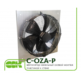 Осьовий вентилятор канальний монтаж пластиною до стіни C-OZA-P-040-380
