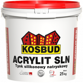 Фасадная силиконовая штукатурка машинного нанесения Kosbud Acrylit SLN барашек 1,5 мм 25 кг