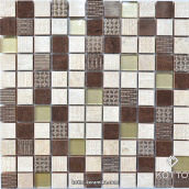 Декоративна мозаїка Котто Кераміка CM 3042 C3 BEIGE EBONI GOLD 300x300x8 мм