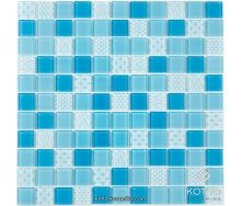 Скляна мозаїка Котто Кераміка GM 4051 C3 BLUE D M BLUE STRUCTURE 300х300х4 мм