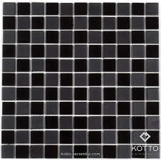 Скляна мозаїка Котто Кераміка GM 4057 CC BLACK MAT BLACK 300х300х4 мм