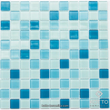 Стеклянная мозаика Котто Керамика GM 4018 C3 BLUE D BLUE M BLUE W 300х300х4 мм