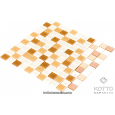 Стеклянная мозаика Котто Керамика GM 4036 C3 HONEY M HONE W WHITE 300х300х4 мм