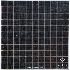 Декоративна мозаїка Котто Кераміка CM 3039 C PIXEL BLACK 300x300x8 мм