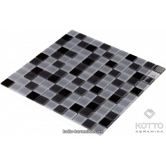 Скляна мозаїка Котто Кераміка GM 4008 C3 BLACK GRAY M GRAY W 300х300х4 мм Київ