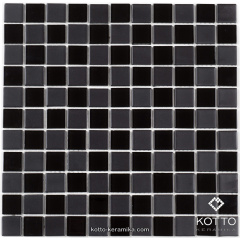 Стеклянная мозаика Котто Керамика GM 4057 CC BLACK MAT BLACK 300х300х4 мм Львов