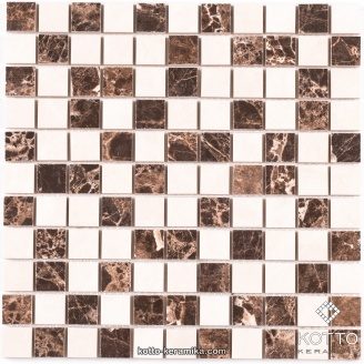 Керамическая мозаика Котто Керамика CM 3022 C2 BROWN WHITE 300x300x10 мм