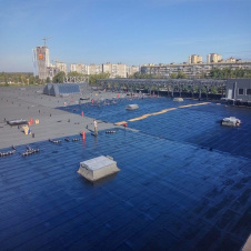 Устройство плоской крыши из рубероида