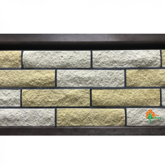 Цегла облицювальна ECOBRICK мармуровий 250x100x65 мм жовтий слонова кістка Київ