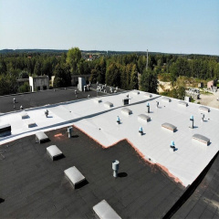 Гідроізоляція плоского даху безшовною поліуретановою мастикою Прилуки