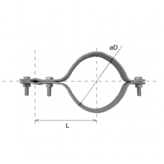 Затискач дроту на трубах d23-27мм, нержавіюча сталь IN KovoFlex