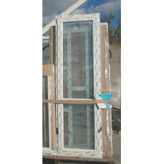 Дверь входная стеклянная 700х2200 мм монтажная ширина 60 мм профиль WDS Ekipazh Ultra 60 Житомир