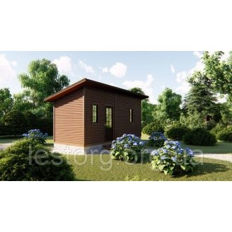 Садовий каркасно-щитовий будинок 6х2,4 м без веранди в скандинавському стилі