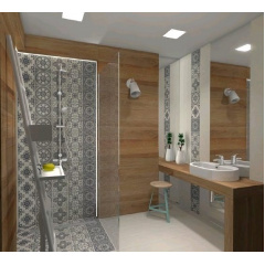 Настінна плитка Paradyz Sevilla Azul Dekor C 198х198 мм (1177889) Київ