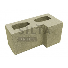 Блок гладкий Силта-Брик Цветной 25 угловой 390х190х190 мм Полтава