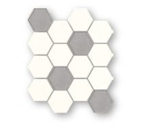 Настінна плитка Paradyz Uniwersalna Mozaika Prasowana Hexagon Bianco Mix 220х255 мм (1179592)