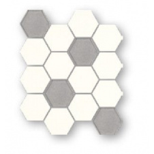 Настінна плитка Paradyz Uniwersalna Mozaika Prasowana Hexagon Bianco Mix 220х255 мм (1179592)