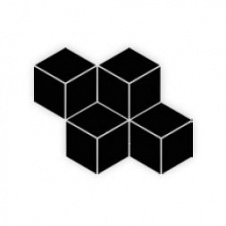 Настінна плитка Paradyz Uniwersalna Mozaika Prasowana Romb Hexagon Nero 204х238 мм (1179595)