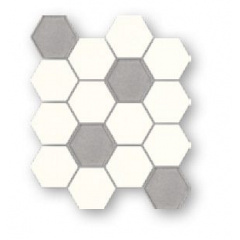 Настінна плитка Paradyz Uniwersalna Mozaika Prasowana Hexagon Bianco Mix 220х255 мм (1179592) Рівне