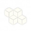 Настінна плитка Paradyz Uniwersalna Mozaika Prasowana Romb Hexagon Bianco 204х238 мм (1179596) Чернігів