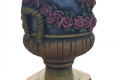 Бетонний квітник МікаБет Амфора з тояндами пофарбований декоративним акрилом