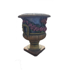 Бетонный цветник МикаБет Амфора с тояндами окрашенный декоративным акрилом Ужгород