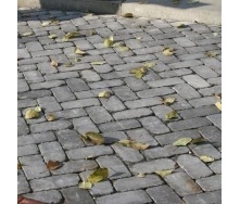 Тротуарная плитка Золотой Мандарин Кирпич Антик 240х160х90 мм полный прокрас серый