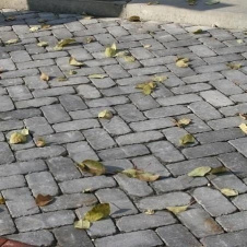 Тротуарная плитка Золотой Мандарин Кирпич Антик 240х160х90 мм полный прокрас серый