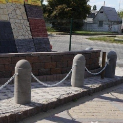 Стовпчик класичний Золотий Мандарин антипарковочный 295х980 мм сірий Балаклія