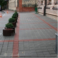 Тротуарна плитка Золотий Мандарин Квадрат великий 200х200х60 мм сірий Переяслав-Хмельницький