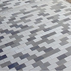 Тротуарна плитка Золотий Мандарин Цегла без фаски 200х100х60 мм на сірому цементі чорний Кропивницький