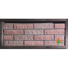 Цегла облицювальна ECOBRICK мармур ложок 250x110x65 мм бордо Миколаїв