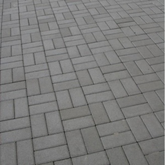 Тротуарная плитка Золотой Мандарин Кирпич стандартный 200х100х40 мм серый