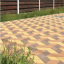 Тротуарна плитка Золотий Мандарин Ромб 150х150х60 мм на білому цементі жовтий Чернівці