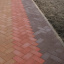 Тротуарная плитка Золотой Мандарин Кирпич без фаски 200х100х60 мм на сером цементе коричневый Херсон