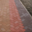 Тротуарна плитка Золотий Мандарин Цегла без фаски 200х100х60 мм на сірому цементі червоний Київ