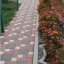 Тротуарна плитка Золотий Мандарин Квадрат великий 200х200х60 мм на сірому цементі чорний Суми