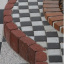 Тротуарна плитка Золотий Мандарин Квадрат малий 100х100х60 мм на білому цементі білий Кропивницький