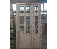 Двері двостулкові 5-камерний дверний профіль WDS 1100x2000 мм