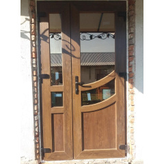 Входная дверь 1160x2080 мм монтажная ширина 60 мм профиль WDS Ekipazh Ultra 60 цвет дуб золотой Черновцы