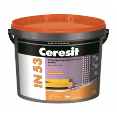 Интерьерная латексная краска Ceresit IN 53 LUX База А матовая 10 л белый Херсон