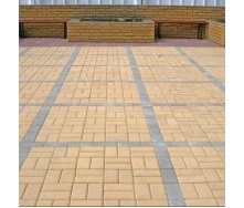 Тротуарная плитка Золотой Мандарин Кирпич стандартный 200х100х80 мм на белом цементе желтый