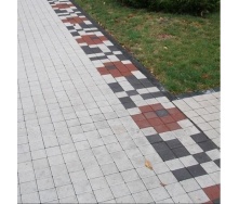 Тротуарна плитка Золотий Мандарин Квадрат малий 100х100х60 мм на білому цементі білий