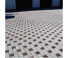 Тротуарная плитка Золотой Мандарин Кирпич стандартный 200х100х80 мм на белом цементе белый