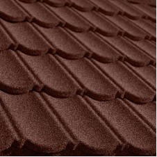 Композитная черепица QueenTile Classic 1-тайлова 1140x410 мм brown
