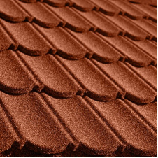 Композитная черепица QueenTile Classic 1-тайлова 1140x410 мм terracota