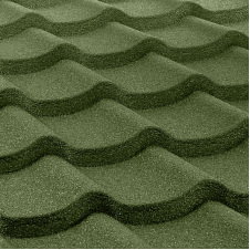 Композитная черепица QueenTile Standart 3-тайлова 1100x1150 мм green